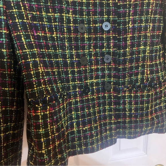 Chaus Size 4 beautiful and warm Chaus Button Up Blazer Jacket tweed colorful - Picture 5 of 8